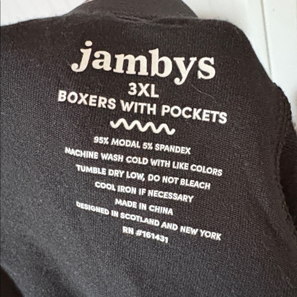 Jamby’s pajama shorts black 3X boxers with pockets - Picture 3 of 4